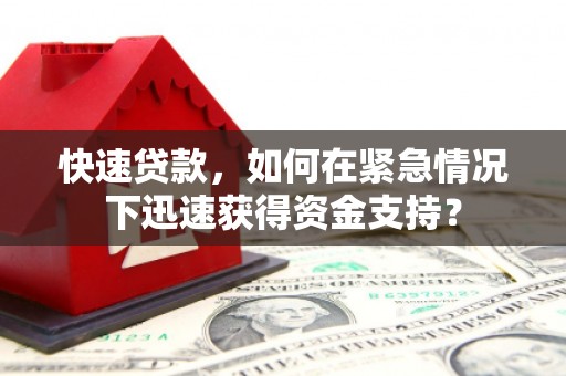 明光快速贷款，如何在紧急情况下迅速获得资金支持？