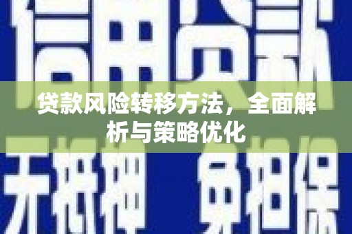 明光贷款风险转移方法，全面解析与策略优化