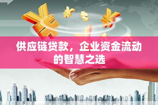明光供应链贷款，企业资金流动的智慧之选