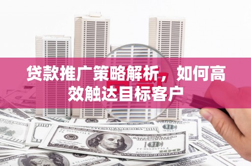 明光贷款推广策略解析，如何高效触达目标客户