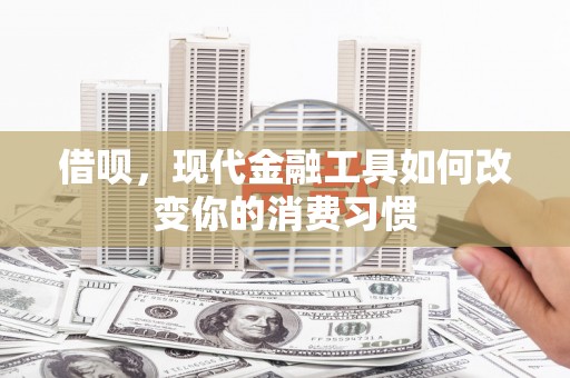 明光借呗，现代金融工具如何改变你的消费习惯