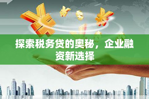 明光探索税务贷的奥秘，企业融资新选择