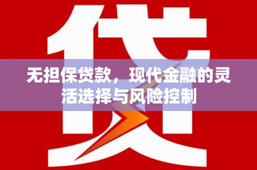 明光无担保贷款，现代金融的灵活选择与风险控制