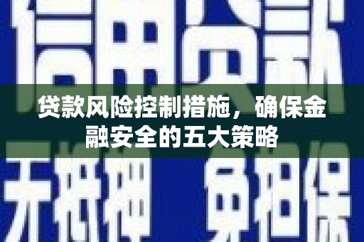 明光贷款风险控制措施，确保金融安全的五大策略