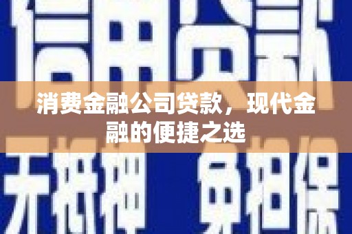 明光消费金融公司贷款，现代金融的便捷之选