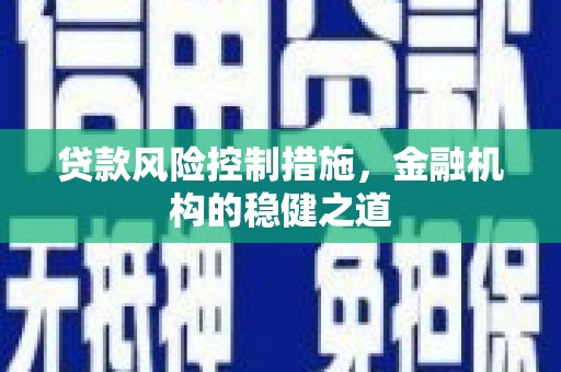 明光贷款风险控制措施，金融机构的稳健之道