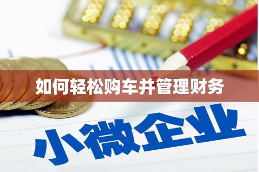 明光如何轻松购车并管理财务